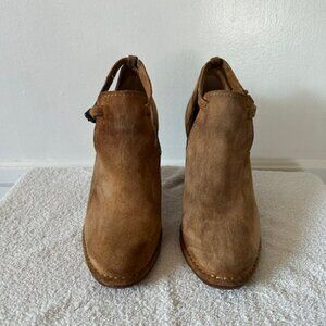 Frye Margaret Shootie Suede Tan Women's Size 10 Ankle Boots Booties